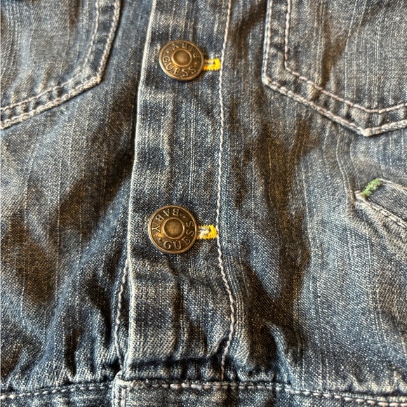Vintage 2000s Y2K Guess Baby Denim Jean Jacket Baby Embroidered 12M - Picture 5 of 12